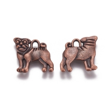 Кулон Бульдог, Металл, Цвет: Медь, Размер: 16х15х2мм, Отверстие 2мм, (УТ100019876)