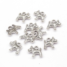 Кулон Собака, Металл, Цвет: Серебро, Размер: 13х13х4мм, Отверстие 2мм, (УТ100019914)