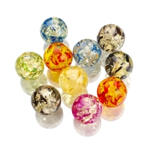 Бусины Смола, Имитация Янтарь, Круглые, Цвет: Микс, Размер: 16мм, Отверстие 2.5мм, (УТ100019967)