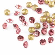 Стрази Діамант Скло Клас А, Покриті ззаду, Колір: Світло-рожевий, Розмір: 6 ~ 6.2мм, (УТ100019981)