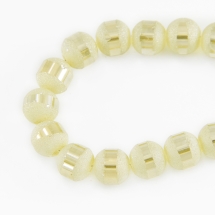 Намистини Скло з гальваніки, Круглі, Колір: Жовтий, Діаметр 4 ~ 4.5мм, Отвір 1мм, близько 100шт / 45см / нитка, (УТ100020007)