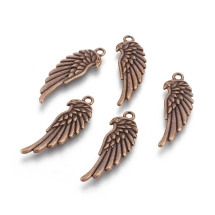Кулон Крыло, Металл, Цвет: Медь, Размер: 34x11x2мм, Отверстие 2мм, (УТ100019906)