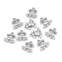 Кулон Собака, из Сплава, Тибетский Стиль, Цвет: Античное Серебро, Размер: 16х15х3.5мм, Отверстие 2мм, (УТ100020695)