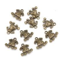 Кулон Собака, из Сплава, Тибетский Стиль, Цвет: Бронза, Размер: 16х15х3.5мм, Отверстие 2мм, (УТ100020696)