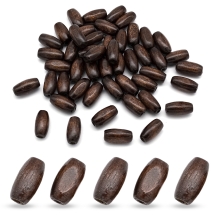 Намистини Дерев'яні, Пофарбовані, Овальні, Коричневий, 15х7-9мм, Отвір 3мм, 160шт/50г, (УТ100020782)