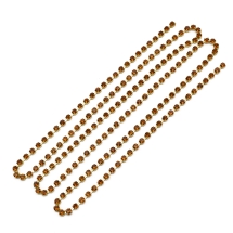 Цепь со Стразами, Латунь, Класс А, Золото/Кофейный, 2мм, около 360шт, 1.1м, (УТ100020894)