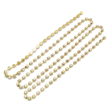 Стразовая Цепь Декоративная, Класс А, Золото/Кристалл АВ, 3.5мм, около 240шт/1.5м, (УТ100020900)