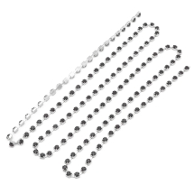 Стразовая Цепь Декоративная, Класс А, Серебро/Черный, 3.5мм, около 240шт/1.5м, (УТ100020915)