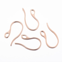 Швензы Крючок для Сережек, Нержавеющая Сталь, Цвет: Розовое Золото, Размер: 22x11.5х1мм, Отверстие 2.5-3.5мм, (УТ100020971)