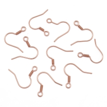 Швензы Крючок Нержавеющая Сталь, Розовое Золото, 16.5-17.5х17-20мм, Пин 0.7 мм, Отверстие 2мм, (УТ100020978)