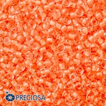 Бисер 33119/08789 Чешский Preciosa 10/0, Прозрачный, Окраска из Середины CTCM, Оранжевый , Круглый, (УТ100021020)