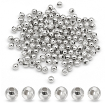 Бусины-разделители Железные Круглые, Серебро, 5мм, Отверстие 2мм, (УТ100021060)