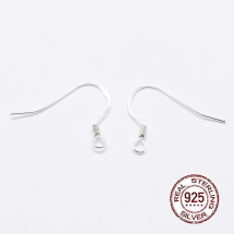 Серебро 925 Швензы Крючок, Основы для Сережек, 15х18х1мм, Штифт 0.5мм, (УТ100021154)