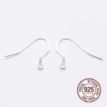 Серебро 925 Швензы Крючок, Основа для Сережек, 16х20х1.3мм, Штифт 0.5мм, (УТ100021155)