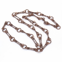 Ланцюг вінтажна ручної роботи, Біжутерний Сплав, Колір: Антична Червона Бронза, Розмір: 26х4х15мм, (УТ100021169)