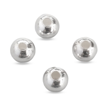 Серебро 925 Бусины Круглые, 4х4мм, Отверстие 1мм, (УТ100021208)