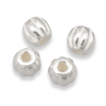 Серебро 925 Бусины Круглые, 3х2.5мм, Отверстие 1мм, (УТ100021209)