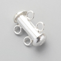 Серебро 925 Застежка Слайдер на 2 Нити, 15х11х6мм, Отверстие 2мм, (УТ100021215)
