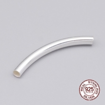 Срібло 925 Намистини-Трубочки, Колір: Срібло, Розмір: 30х3мм, Отвір 1.8мм, (УТ100021221)