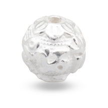 Серебро 925 Бусины Круглые с Надписью Ом Мани Падме Хум, 8мм, Отверстие 1.2мм, (УТ100021396)