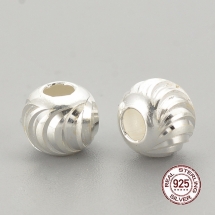 Серебро 925 Бусины Круглые, 5х4.5мм, Отверстие 2мм, (УТ100021398)