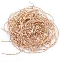 Канитель Трунцал 4 грани, Цвет: Розовое Золото, Отрезки не Менее 20см, Диаметр 0.7мм, около 580см/10г, (УТ100021427)