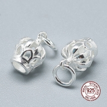 Серебро 925 Подвеска Кулон Корона с Колечком, 11х7.5мм, Отверстие 4мм, (УТ100021439)