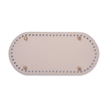 Дно для Сумки Ручний роботи, Овал, PU Шкіра, Розмір: 25x12x1.1см, Колір: Світло-рожевий, Отвір 0,5 см, (УТ100021488)