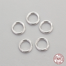 Срібло 925 Кільця Одинарні Нероз'ємні, Розмір: 5х0.7мм, Внутрішній Діаметр 3мм, (УТ100021524)