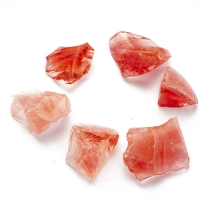Черри Кварц Синтетический Необработанные Самородки, 15-45мм, без Отверстия, около 6-8шт/100г, (УТ100021569)