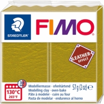 Полімерна Глина, FIMO Leather-effect (57г), Колір: Оливковий, (УТ100021503)
