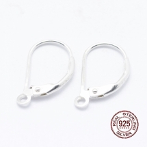 Серебро 925 Швензы-Кольца Основы для Сережек, 16.5х10х2мм, Пин 0.8мм, (УТ100021630)