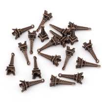 Кулон Эйфелева Башня, Сплав, Медь, 24х8х7мм, Отверстие 1.5мм, (УТ100020722)