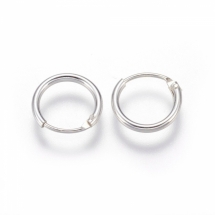 Серебро 925 Швензы-Кольца, Основы для Сережек, 10х1.2мм, Пин 0.7мм, (УТ100022099)