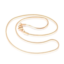 Ожерелье Цепочка из Нержавеющей Стали, Плетение Снейк, Застежка Карабин-Лобстер, Золото, 50см, Толщина 1.2мм, (УТ100022145)