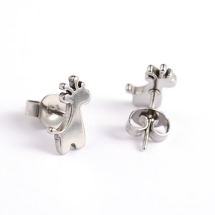 Серьги Пусеты, Нержавеющая Сталь, Жираф, Размер: 10x6мм, Штифт: 0.7мм, (УТ100022252)