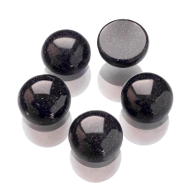 Кабошоны Синтетический Синий Голдстоун, Круглый, Цвет: Темно-синий, Размер: 10х5мм (УТ100022385)