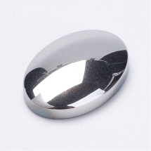 Кабошоны Синтетический Немагнитный Гематит, Овальные, Класс А, Цвет: Платиновый, Размер: 24.5x17.5x6мм (УТ100022394)