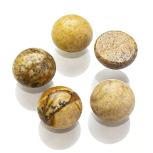 Кабошоны Натуральная Яшма, Полукруглые, Цвет: Коричневый, Размер: 8x4мм (УТ100022406)