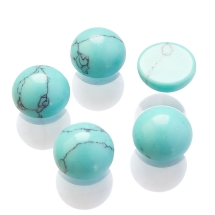 Кабошоны Синтетическая Бирюза Полукруглые, Бирюзовый, 8x4мм, (УТ100022407)