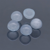 Кабошоны Натуральный Белый Нефрит Полукруглые, Бирюзовый, 6x3~4мм, (УТ100022450)