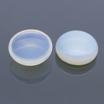 Кабошоны Синтетический Опалит, Круглый Плоский, Неокрашенные, Цвет: Голубой, Размер: 24.5~25x4~7мм (УТ100022507)