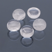 Кабошоны Натуральный Горный Хрусталь Круглые Плоские, Бесцветный, 8x3~4мм, (УТ100022508)