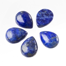 Кабошоны Натуральный Лазурит, Капля, Окрашенные, Цвет: Синий, Размер: 8x6x3мм (УТ100022517)