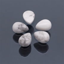 Кабошоны Натуральный Говлит, Капля, Неокрашенные, Цвет: Серый, Размер: 8x6x3мм (УТ100022522)