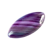 Кабошоны Натуральный Бразильский Агат, Конский Глаз, Окрашенные, Цвет: Темно-фиолетовый, Размер: 38~40x19~20x6~7мм (УТ100022530)