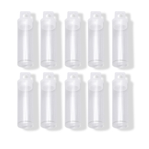 Контейнер для Бісера і Намистин, Пластик, Трубка, Колір: Безбарвний, Розмір: 68х19мм, Отвір 6мм, Об'єм 10мл, (УТ100022583)