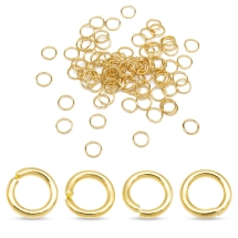 Кільця Одинарні Відкриті З’єднувальні Латунні, Золото, 6х1мм, близько 220шт/25г, (УТ100022586)