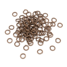 Колечки Одинарные, Латунь, Цвет: Медь, Размер: 7х1мм, Внутренний Диаметр 5мм, около 200шт/25г, (УТ100022587)