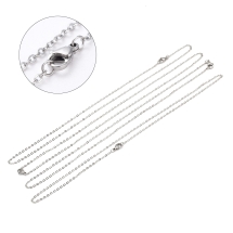 Ожерелье Цепочка из Нержавеющей Стали Плетение Якорное с Застежкой Карабин Лобстер, 45смх2мм, (УТ100022614)